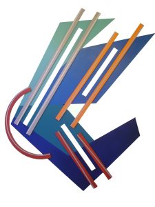 Escalada Madí Nº 2, esmalte sobre tela, 121 x 145 cm, 2007