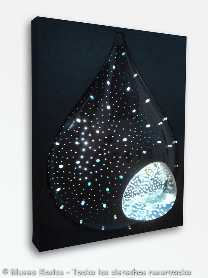Relieve gota de agua negra