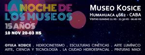 MUSEO KOSICE NOCHE DE LOS MUSEOS 2018